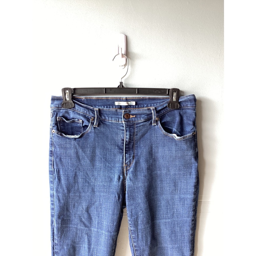 Levis Classic Bootcut Jeans Womens 14 Medium Wash Blue Denim Mid Rise Pants - Picture 6 of 7